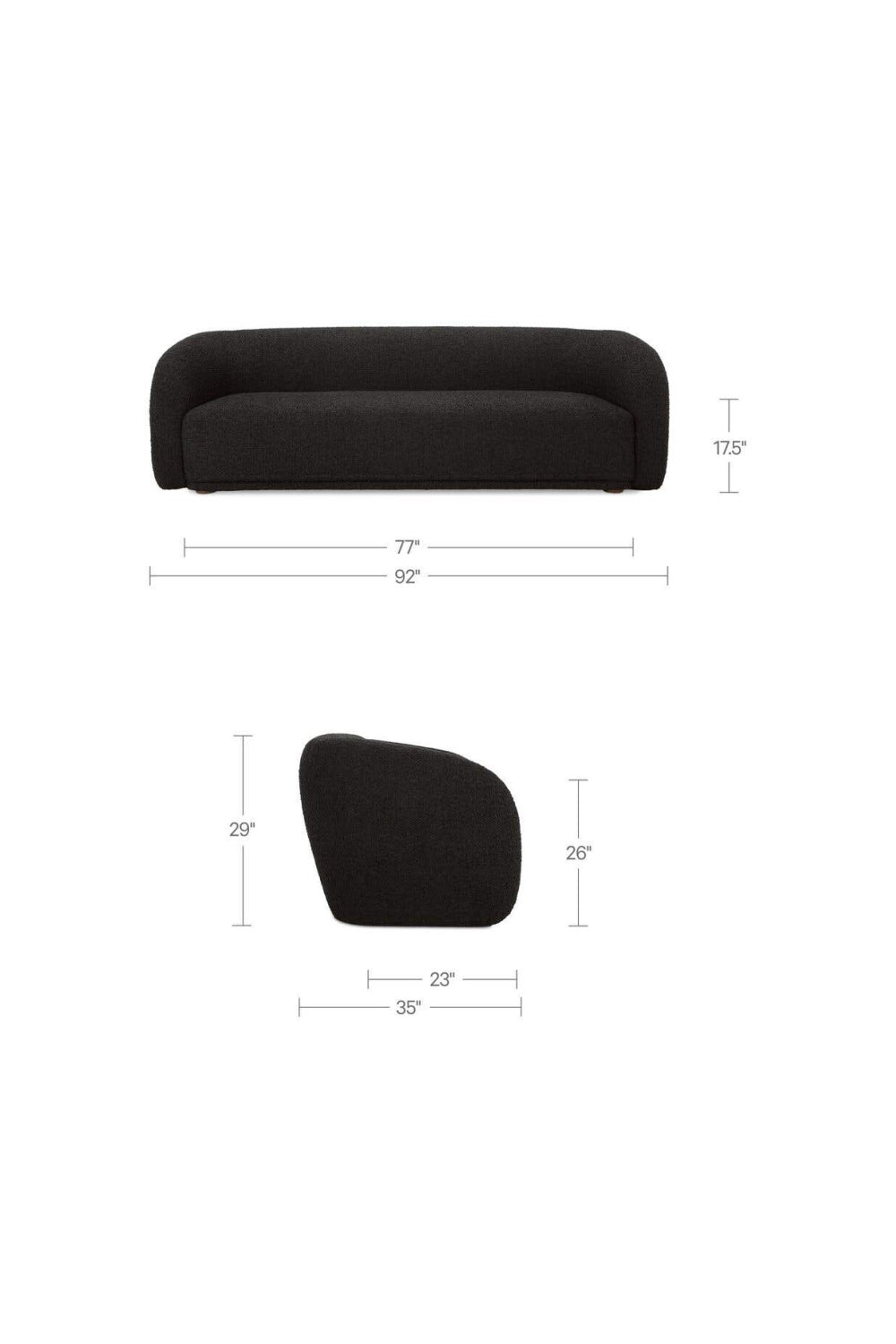 Modern European furniture - Curved Back Sofa - www.oroa.com