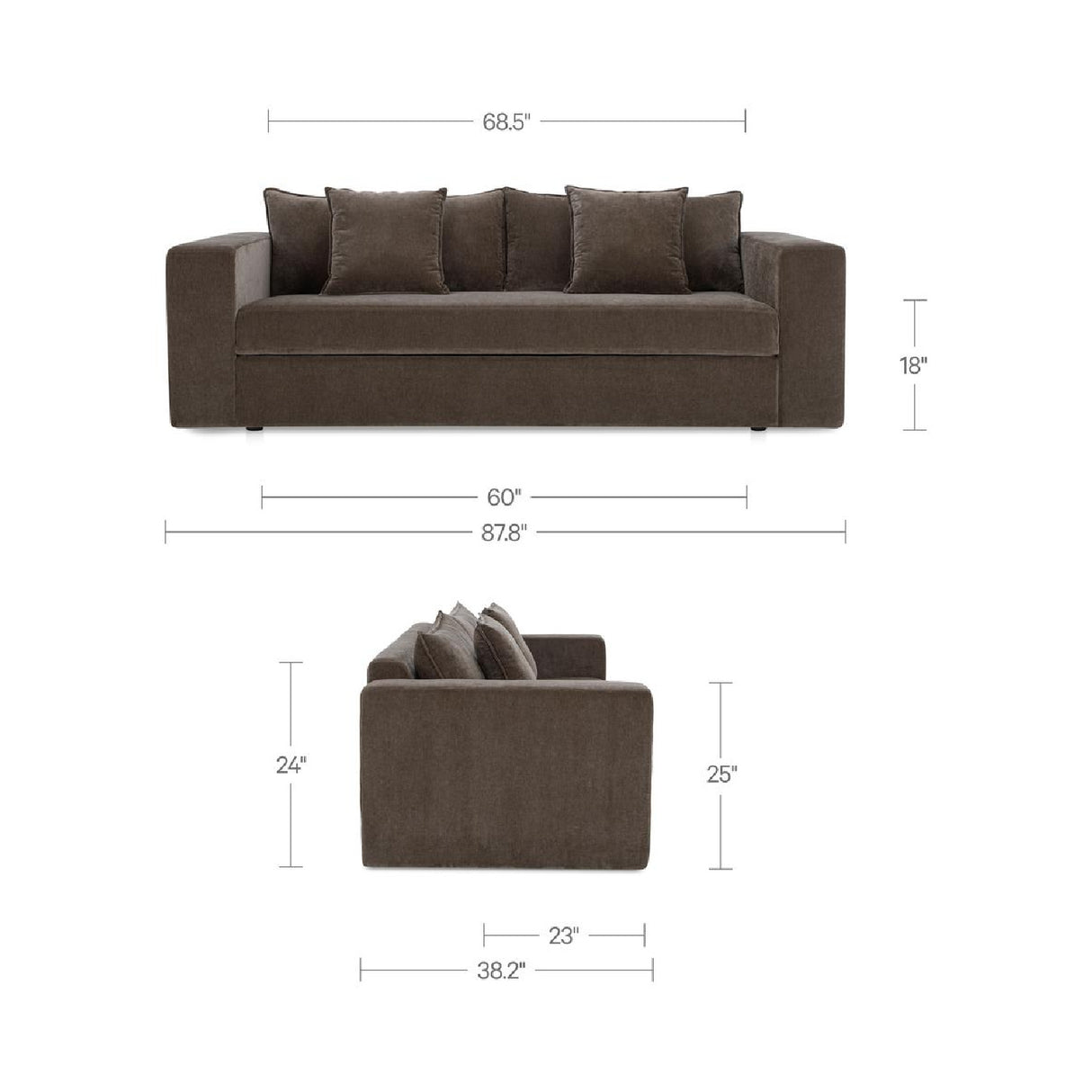   Modern European furniture - Dark Upholstered Sleeper Sofa - www.oroa.com | Oroa.com
