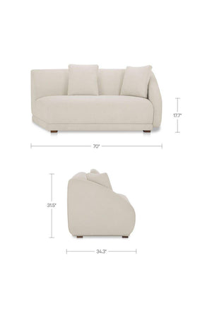 Modern European furniture - Gray Modular Lounge Chair - www.oroa.com