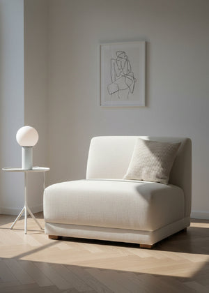 Modern European furniture - Gray Modular Lounge Chair - www.oroa.com