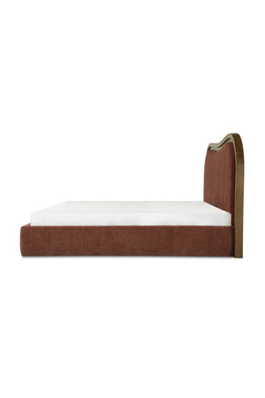 Modern European furniture - Brown Wave Headboard Bed - www.oroa.com