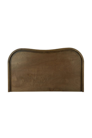 Modern European furniture - Brown Wave Headboard Bed - www.oroa.com