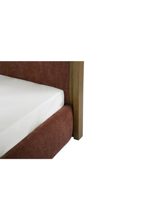 Modern European furniture - Brown Wave Headboard Bed - www.oroa.com