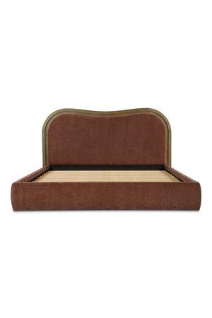 Modern European furniture - Brown Wave Headboard Bed - www.oroa.com