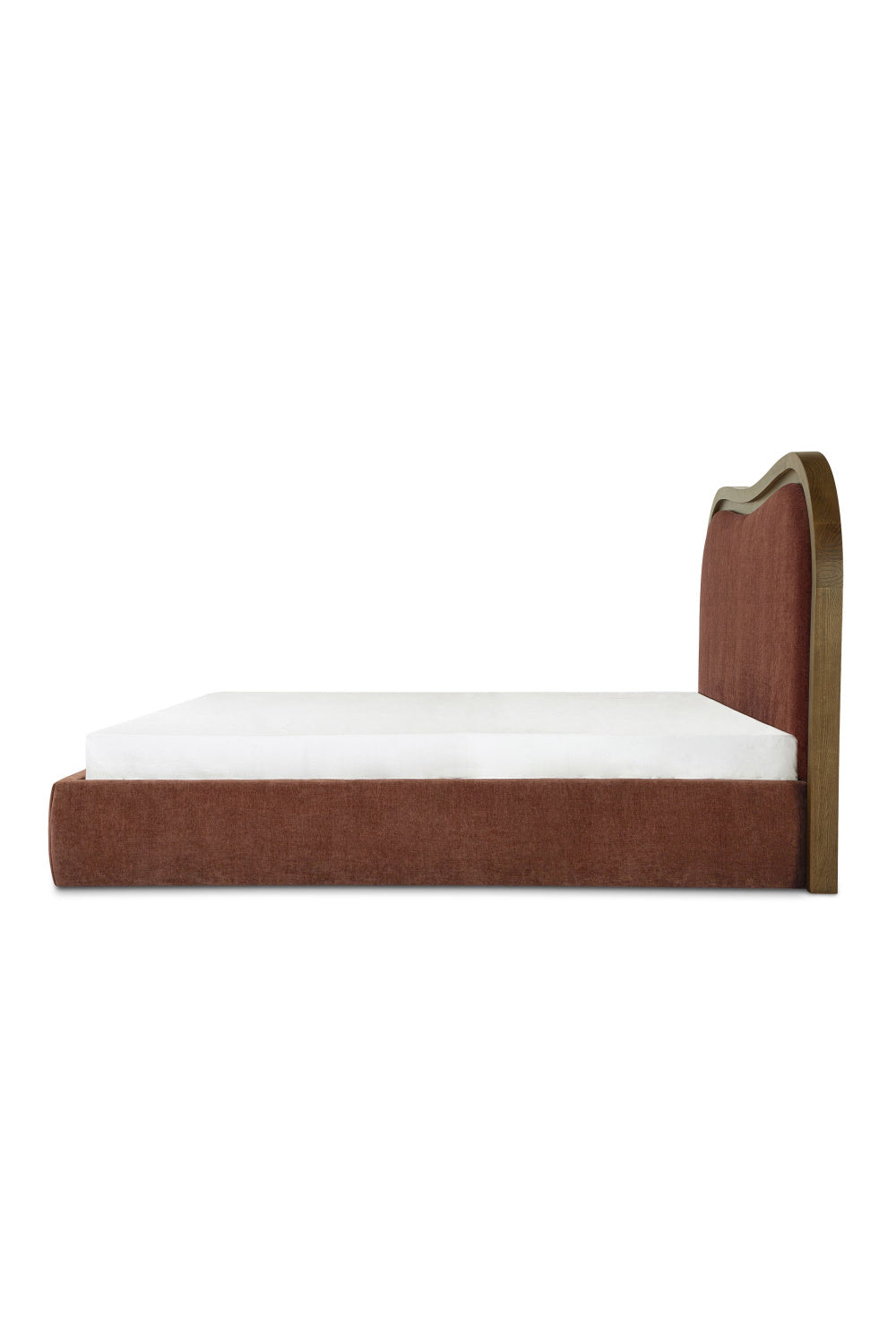 Modern European furniture - Brown Wave Headboard Bed - www.oroa.com