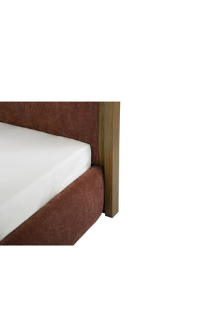 Modern European furniture - Brown Wave Headboard Bed - www.oroa.com