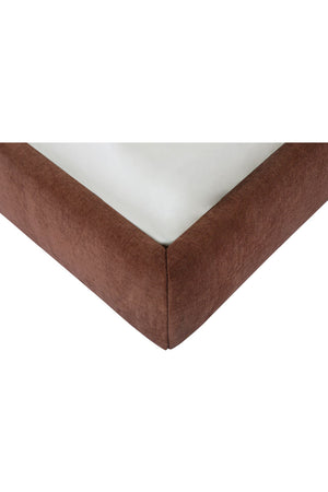 Modern European furniture - Brown Wave Headboard Bed - www.oroa.com