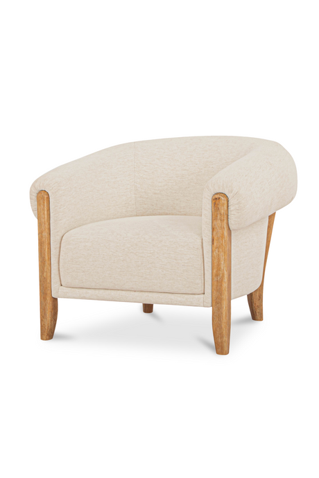 White Tub-Style Accent Chair | Novi Living Jones | Oroa.com