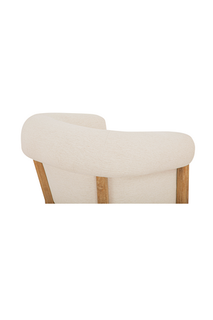 White Tub-Style Accent Chair | Novi Living Jones | Oroa.com