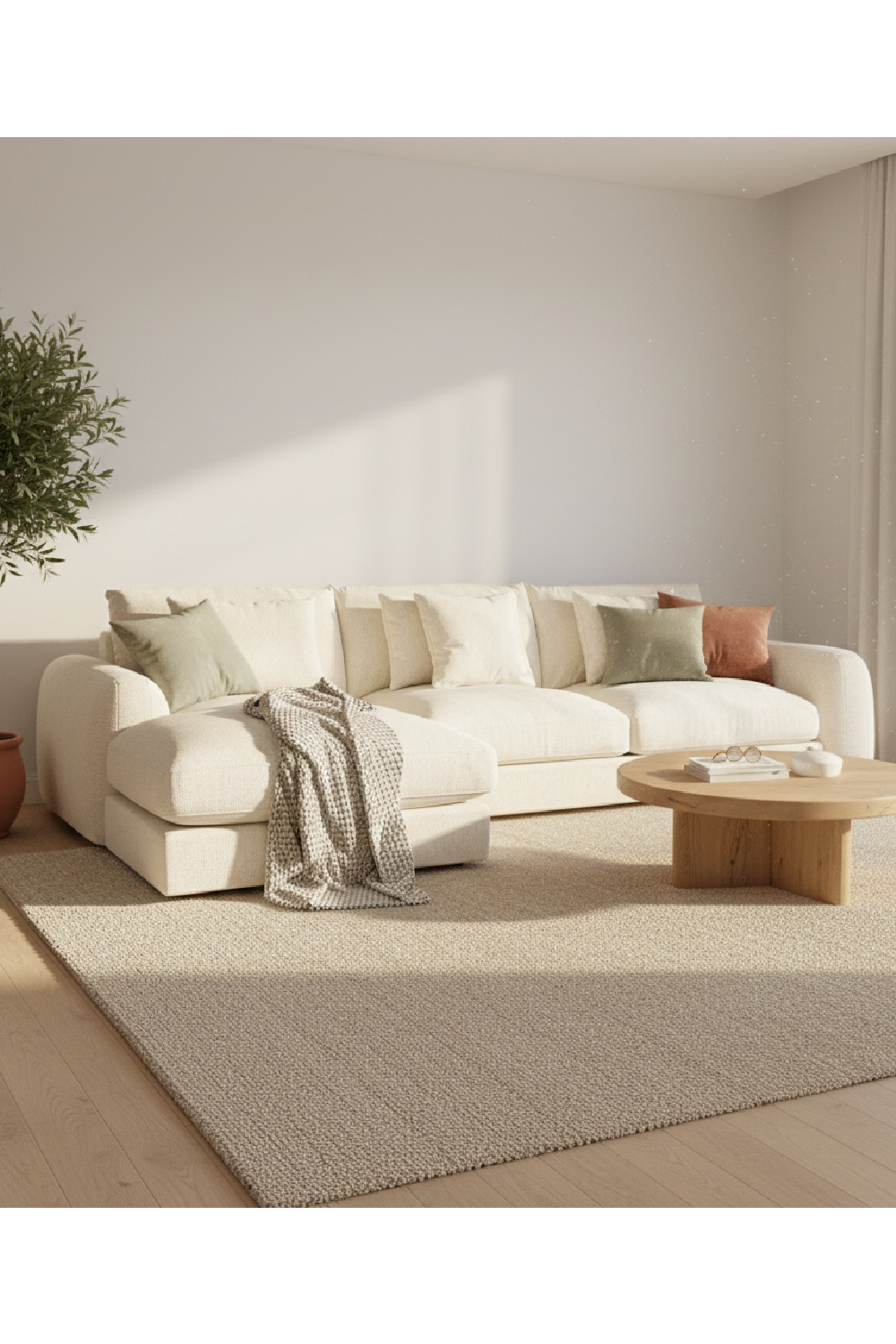 L-Shaped Sectional Sofa | Novi Living Berga | Oroa.com