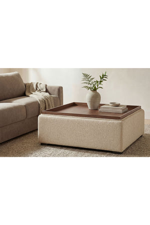   Modern European furniture - Square Tray Storage Ottoman - www.oroa.com | Oroa.com