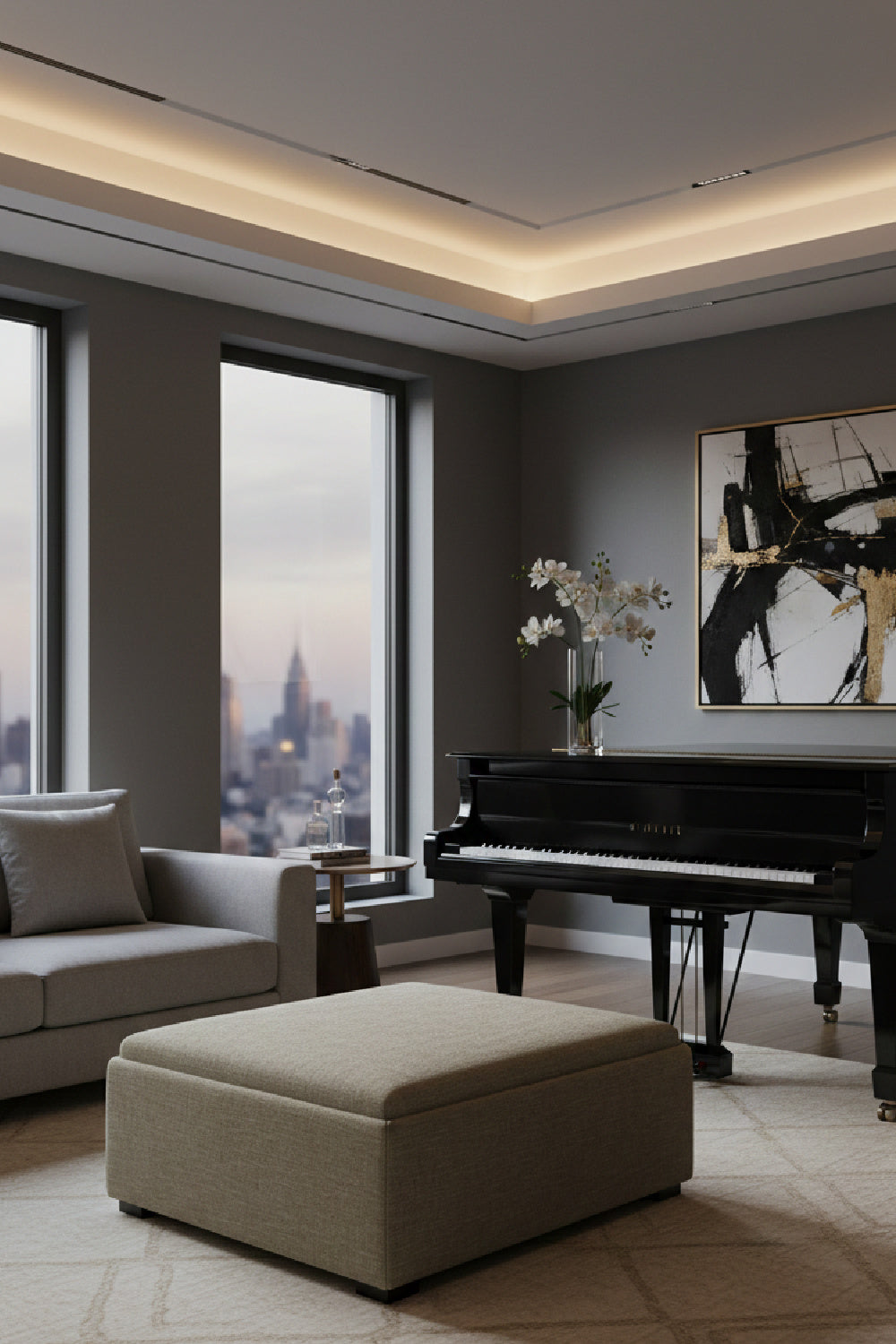   Modern European furniture - Square Tray Storage Ottoman - www.oroa.com | Oroa.com