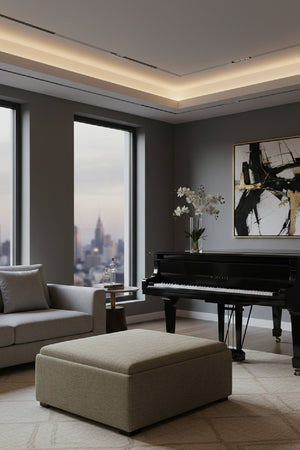   Modern European furniture - Square Tray Storage Ottoman - www.oroa.com | Oroa.com