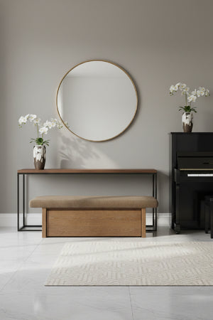   Modern European furniture - Chenille Storage Bench - www.oroa.com | Oroa.com