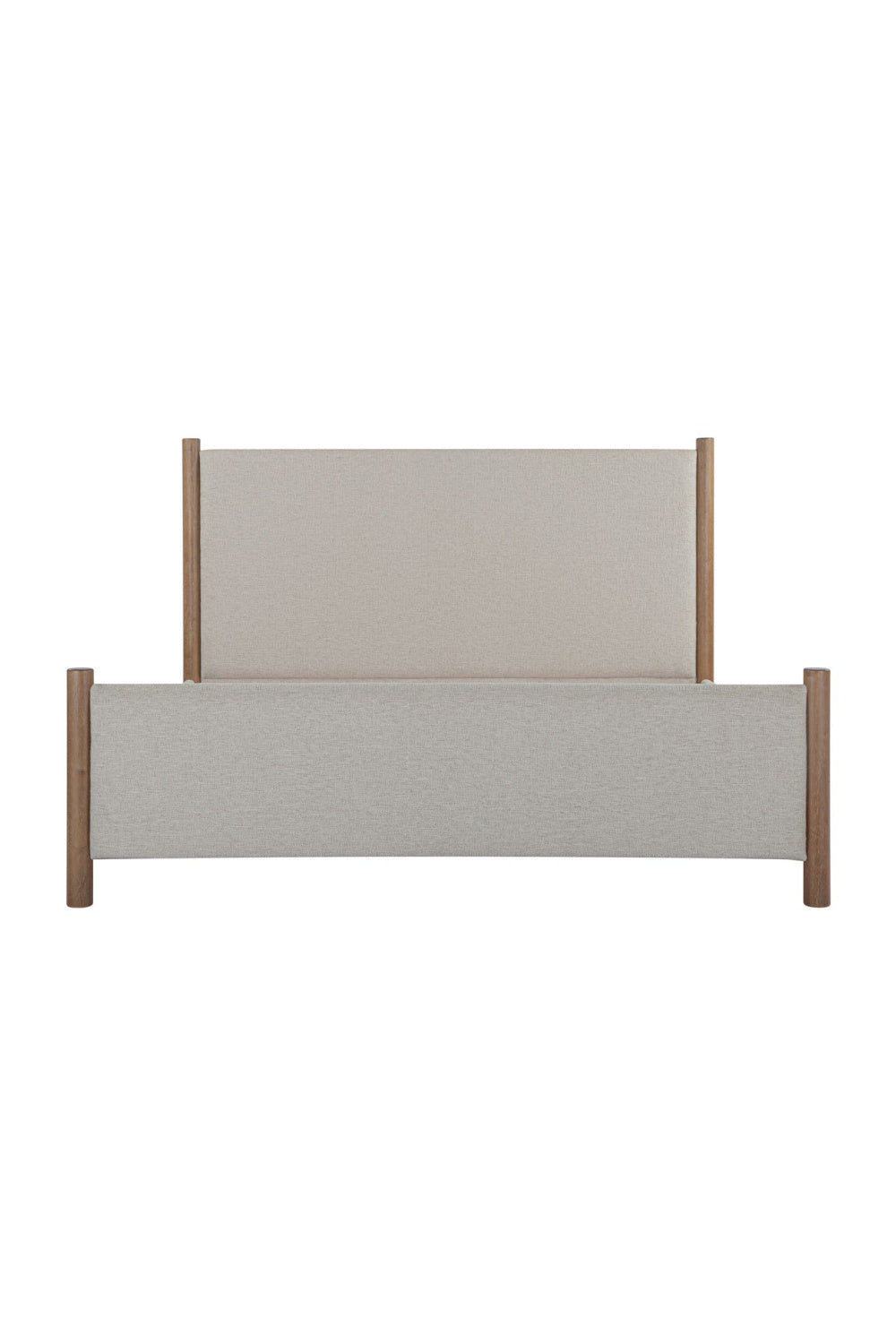 Modern European furniture - Rubberwood Framed Beige Bed - www.oroa.com