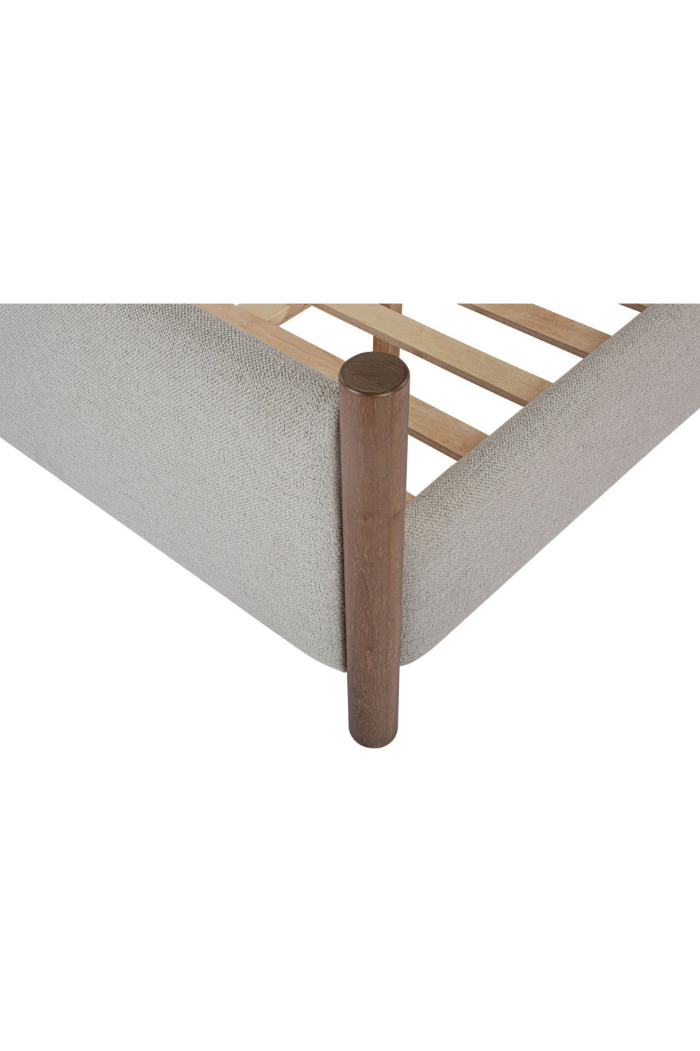 Modern European furniture - Rubberwood Framed Beige Bed - www.oroa.com