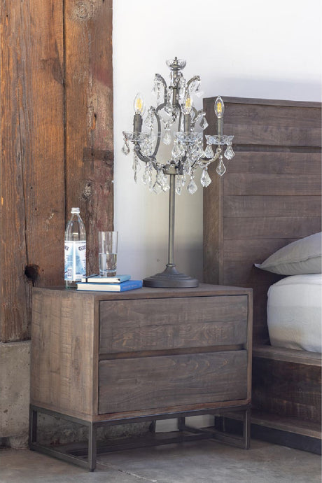 Modern European furniture - Rustic Modern Nightstand - www.oroa.com