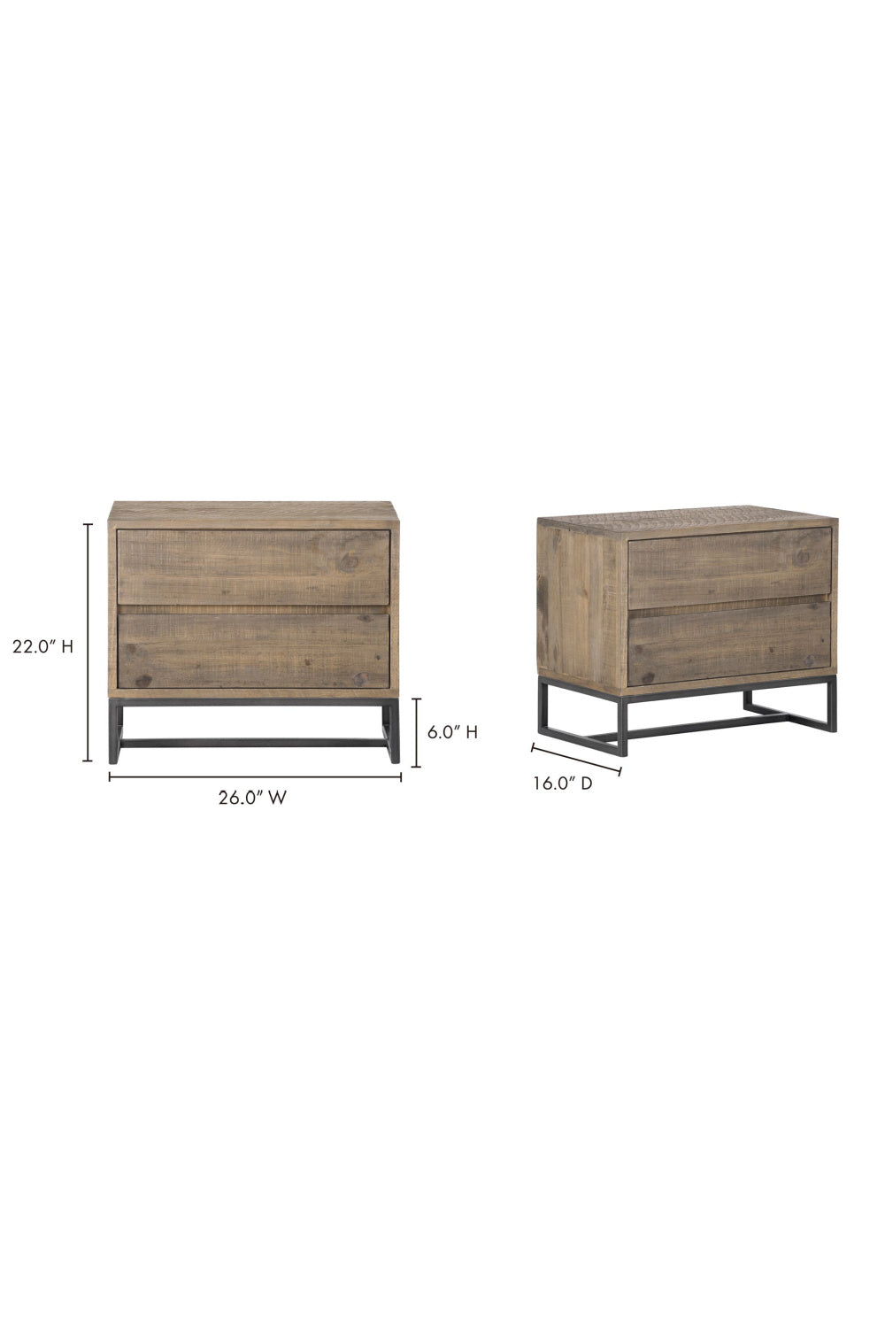 Modern European furniture - Rustic Modern Nightstand - www.oroa.com