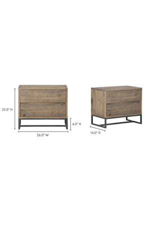 Modern European furniture - Rustic Modern Nightstand - www.oroa.com