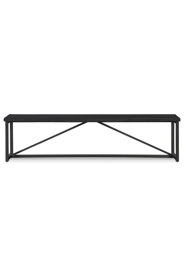 Modern European furniture - Black Pine Wood Bench - www.oroa.com