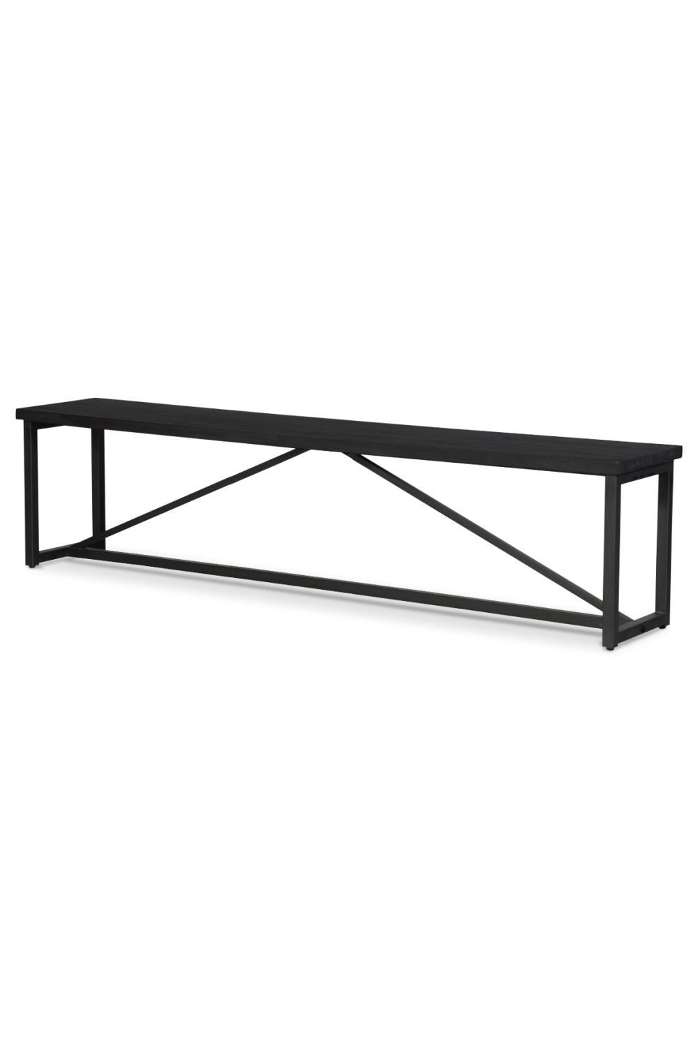 Modern European furniture - Black Pine Wood Bench - www.oroa.com
