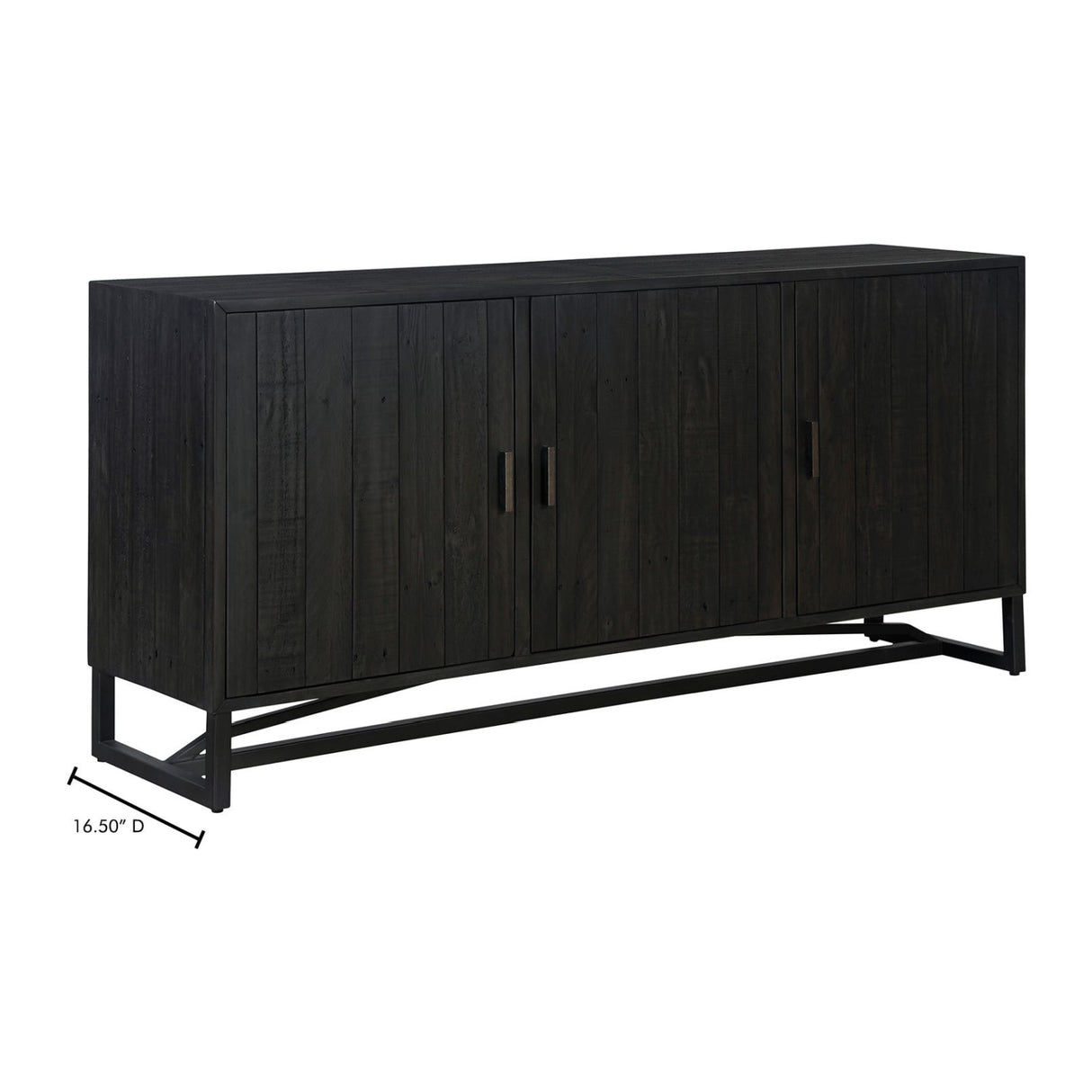 Slatted Pine 3-Door Sideboard | Novi Living Sierra | Oroa.com