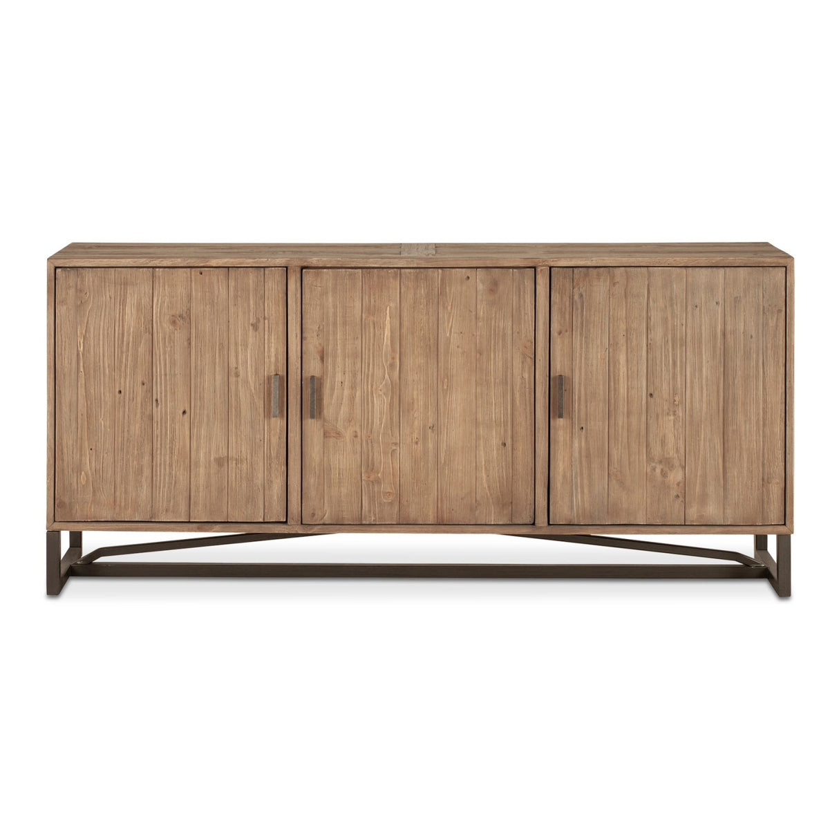 Slatted Pine 3-Door Sideboard | Novi Living Sierra | Oroa.com