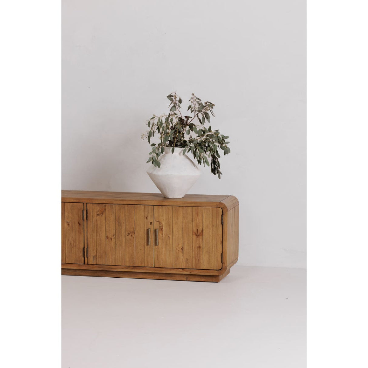 Rustic Pine 4-Door Media Cabinet | Novi Living Monterey | Oroa.com