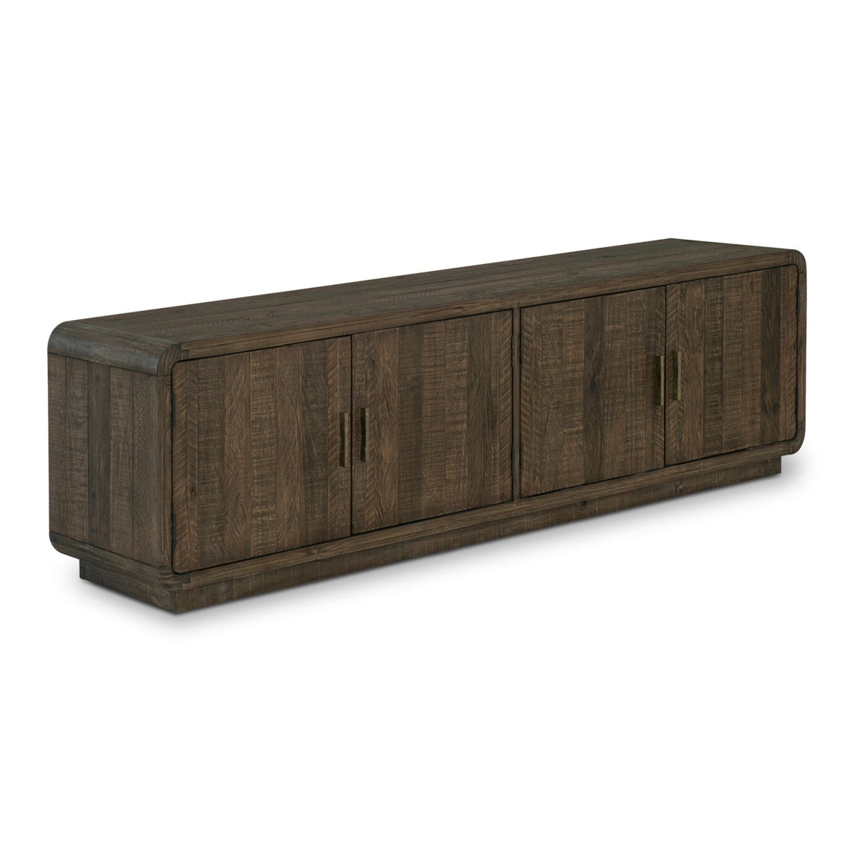 Rustic Pine 4-Door Media Cabinet | Novi Living Monterey | Oroa.com
