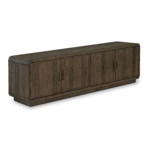 Rustic Pine 4-Door Media Cabinet | Novi Living Monterey | Oroa.com