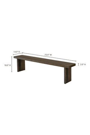 Modern European furniture - Mate Pine Dining Bench - www.oroa.com