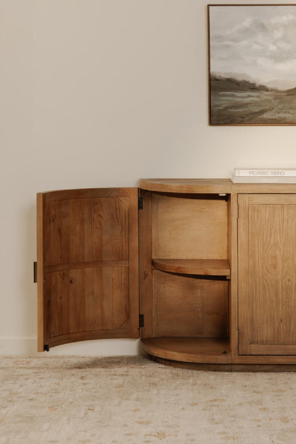 Pine Wood 4-Door Sideboard | Novi Living Nicola | Oroa.com