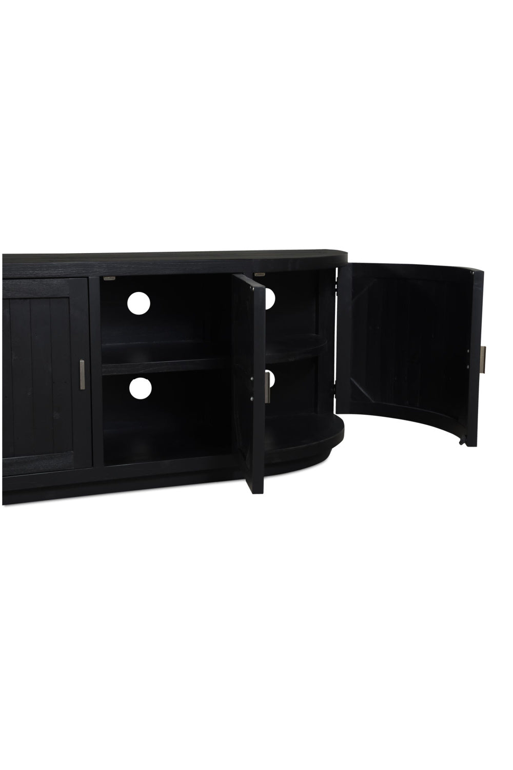 Pine Wood 4-Door Media Cabinet | Novi Living Nicola | Oroa.com