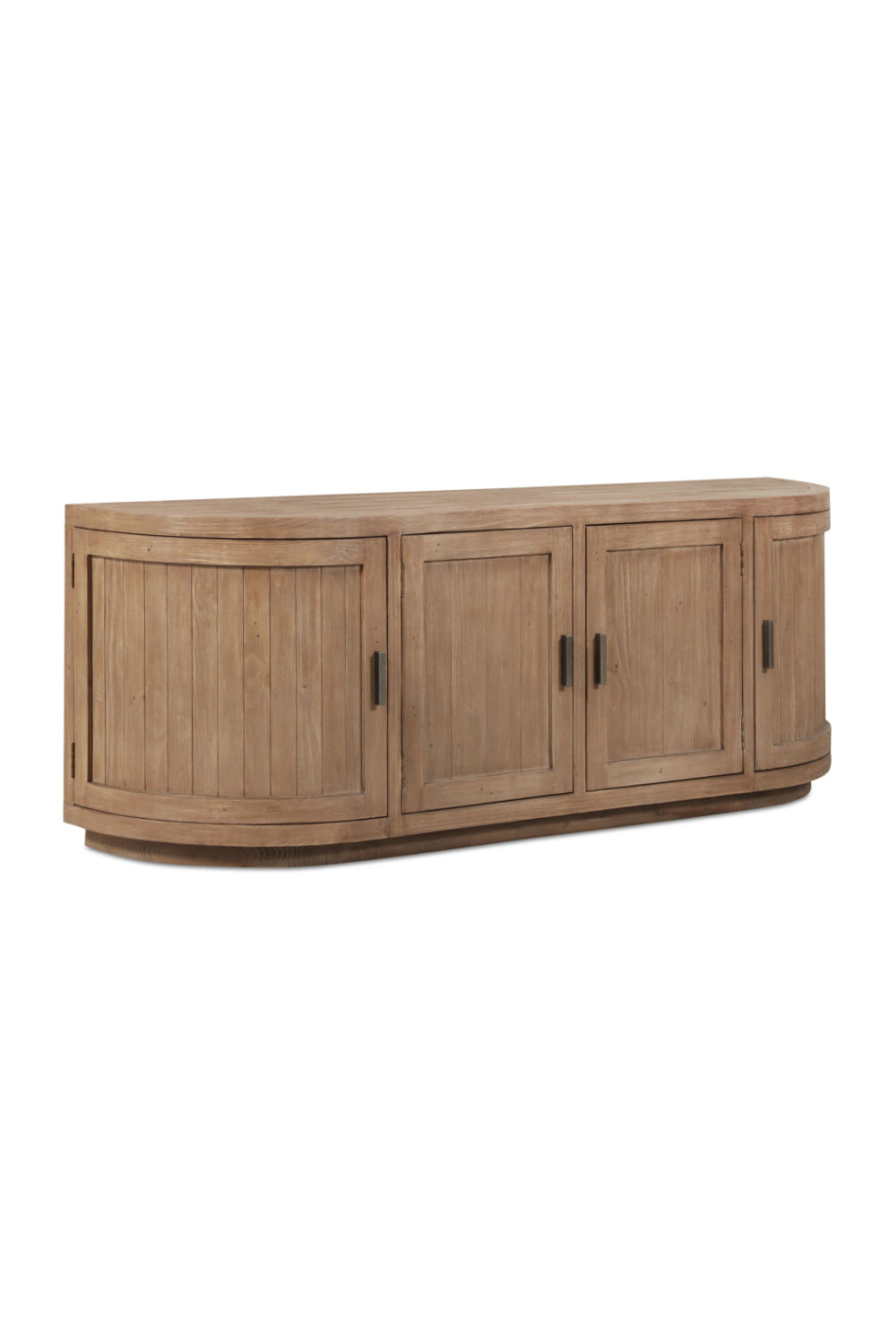 Pine Wood 4-Door Media Cabinet | Novi Living Nicola | Oroa.com