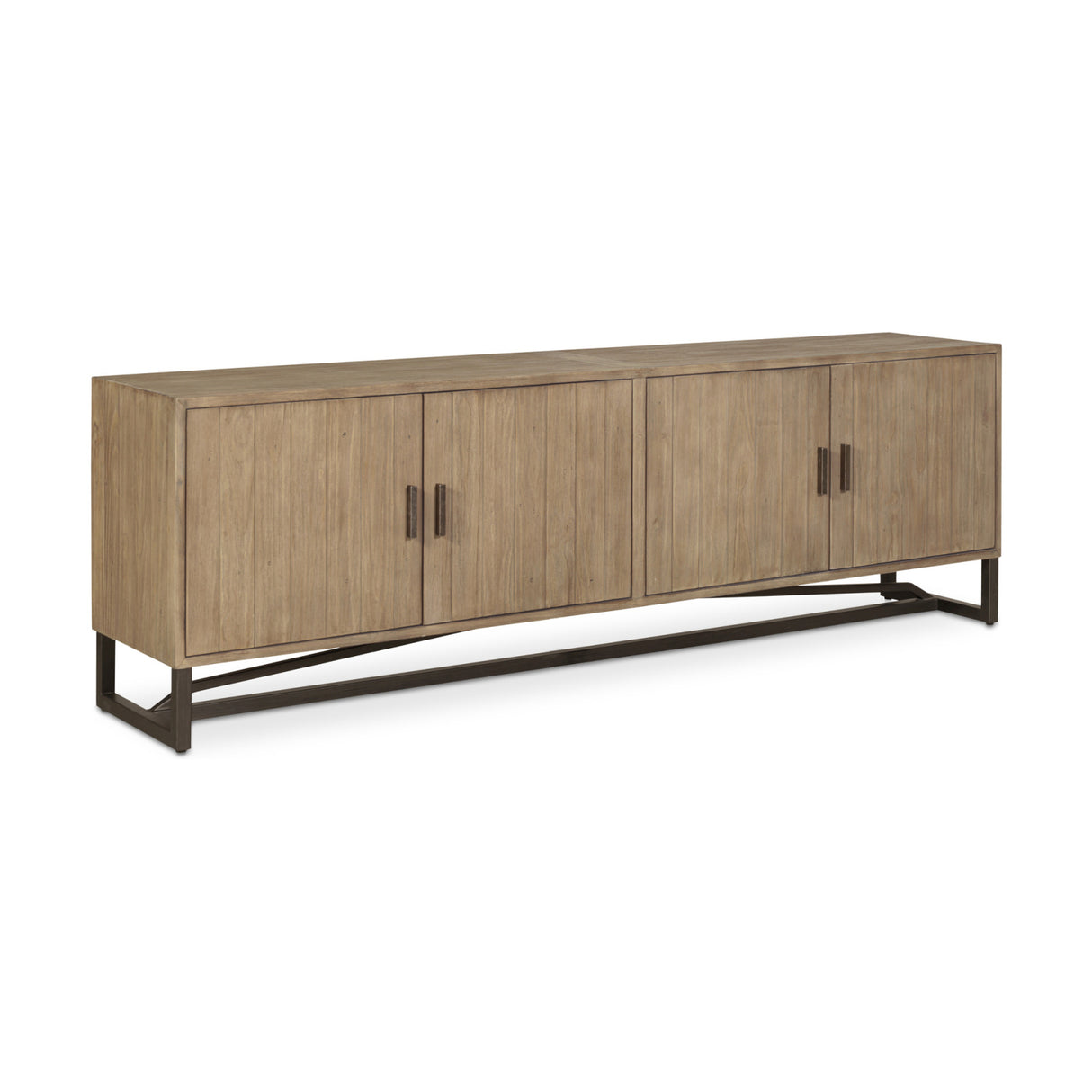 Modern European furniture - Pine Wood 4-Door Media Unit - www.oroa.com