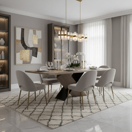 Modern European furniture - White Waxed Oak Dining Table - www.oroa.com