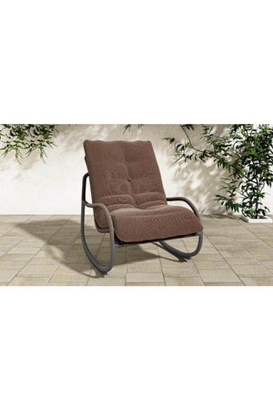 Minimalist Outdoor Wicker Rocking Chair | Novi Living Lyra | Oroa.com