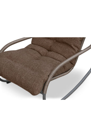 Minimalist Outdoor Wicker Rocking Chair | Novi Living Lyra | Oroa.com