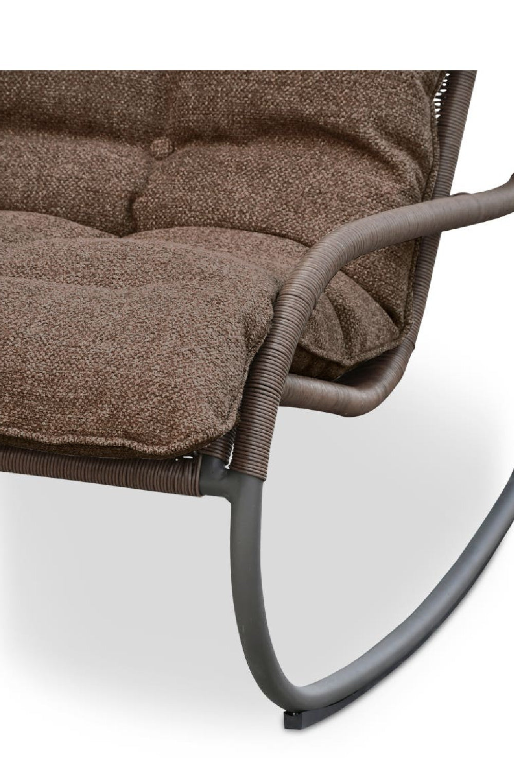 Minimalist Outdoor Wicker Rocking Chair | Novi Living Lyra | Oroa.com