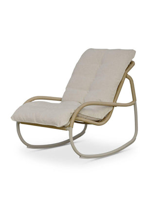 Minimalist Outdoor Wicker Rocking Chair | Novi Living Lyra | Oroa.com