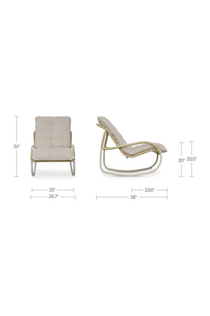 Minimalist Outdoor Wicker Rocking Chair | Novi Living Lyra | Oroa.com