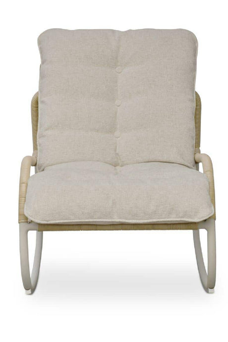 Minimalist Outdoor Wicker Rocking Chair | Novi Living Lyra | Oroa.com