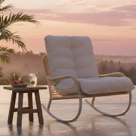  Modern European furniture - Minimalist Outdoor Wicker Rocking Chair - www.oroa.com | Oroa.com
