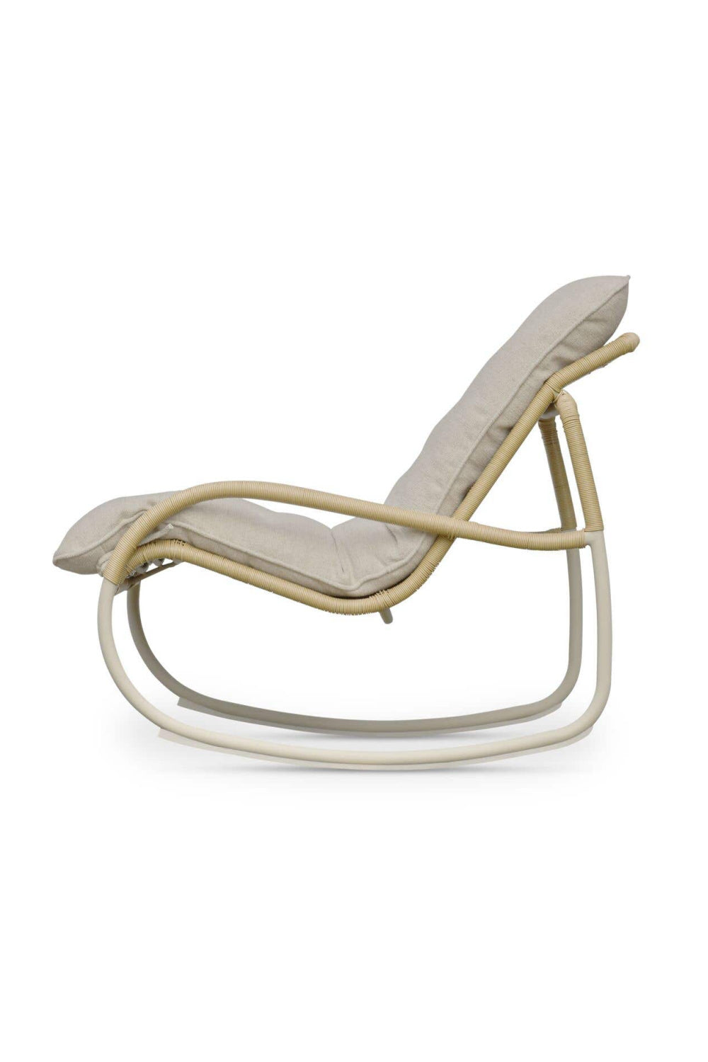Minimalist Outdoor Wicker Rocking Chair | Novi Living Lyra | Oroa.com