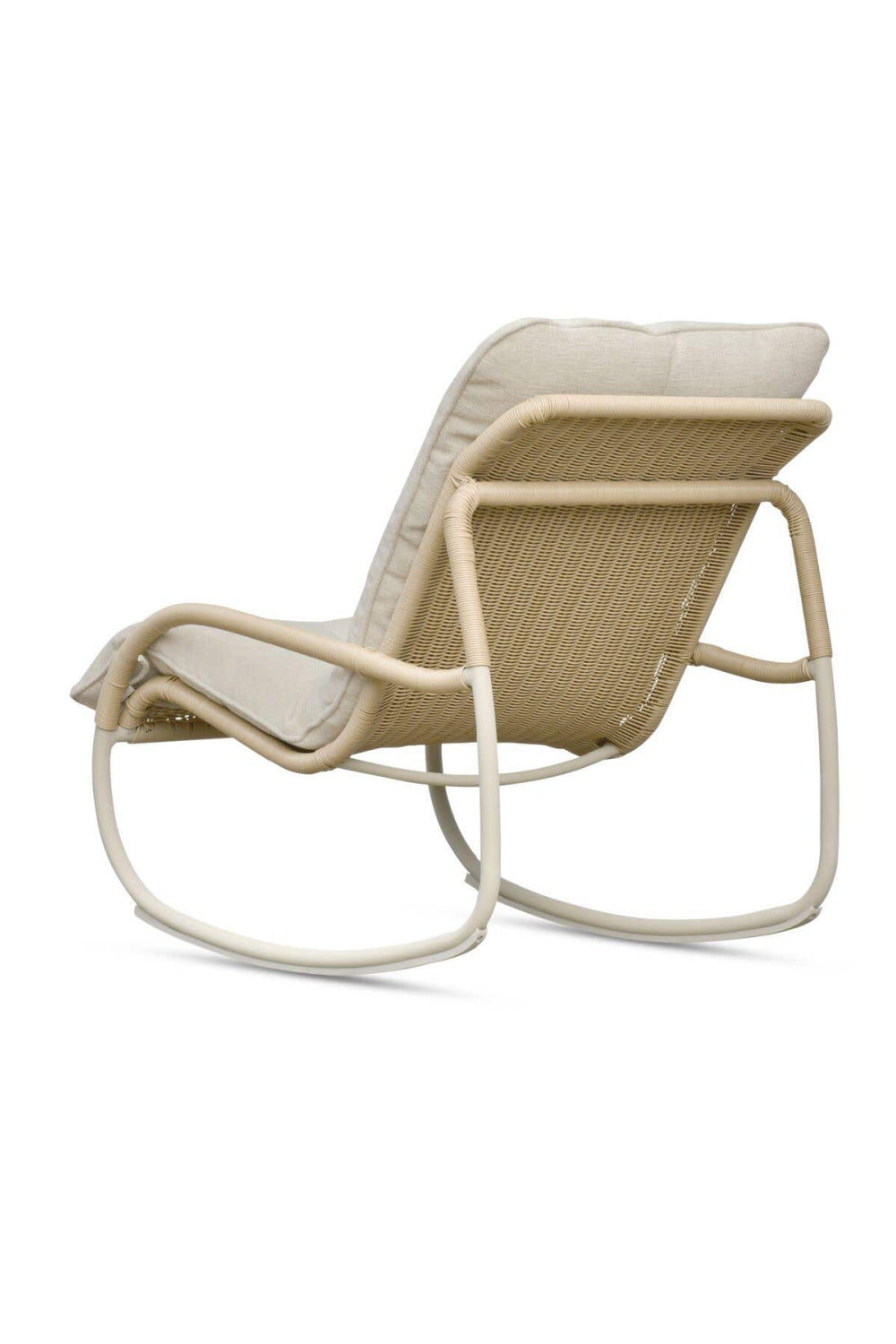 Minimalist Outdoor Wicker Rocking Chair | Novi Living Lyra | Oroa.com