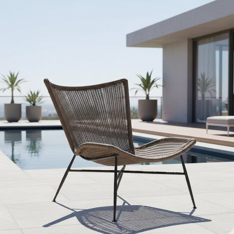 Modern European furniture - Brown Wicker Outdoor Accent Chair - www.oroa.com