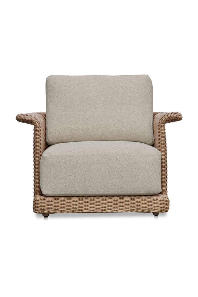 Modern European furniture - Curved Arm Wicker Outdoor Chair - www.oroa.com