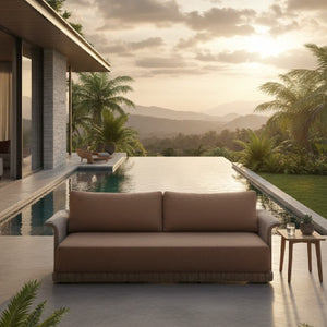   Modern European furniture - Curved Arm Wicker Outdoor Sofa - www.oroa.com | Oroa.com