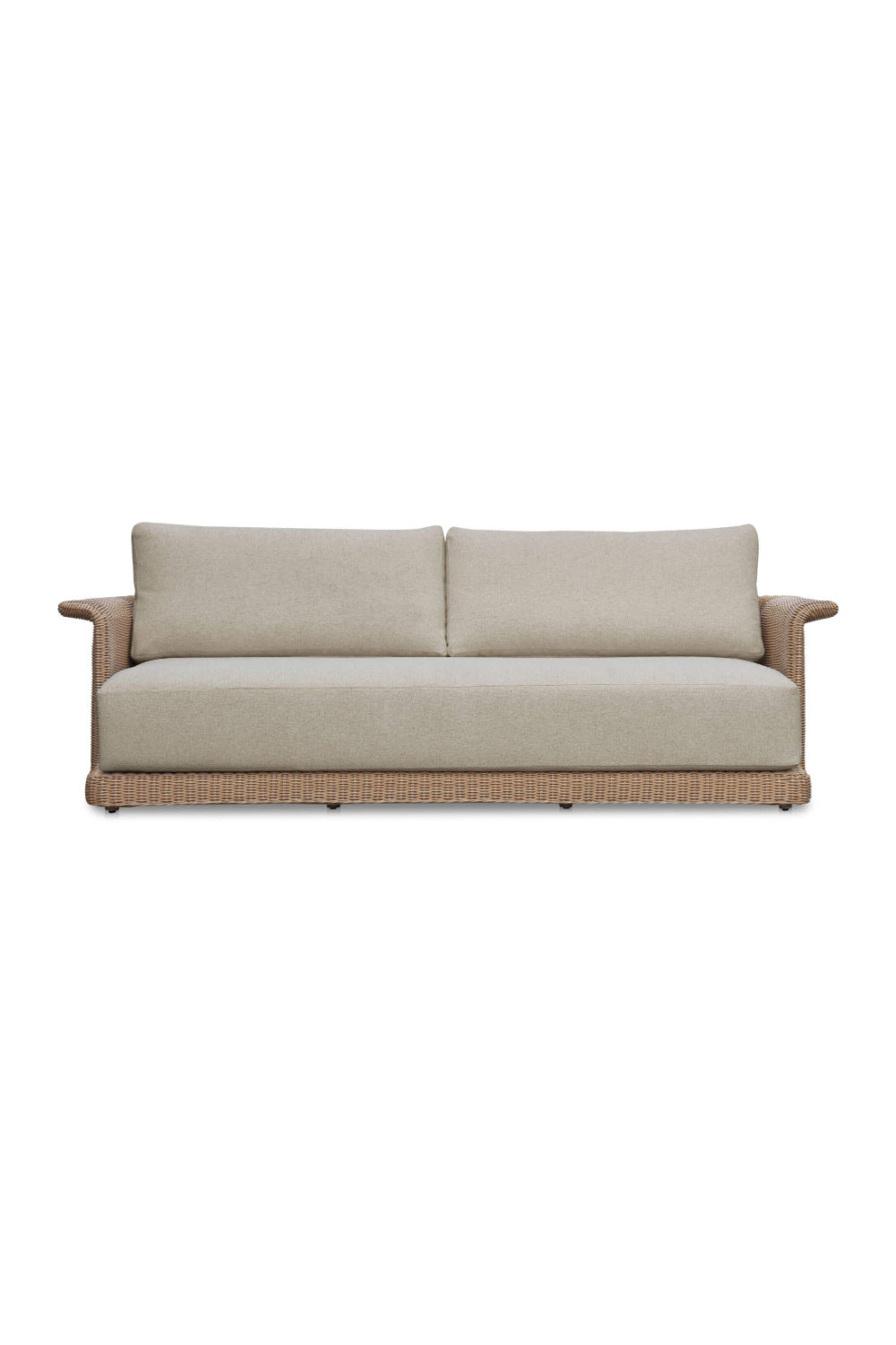 Curved Arm Wicker Outdoor Sofa | Novi Living Meredith | Oroa.com