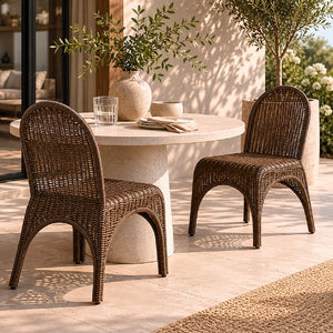   Modern European furniture - Classic Wicker Outdoor Dining Chairs (2) - www.oroa.com | Oroa.com